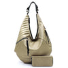Quilted Embossed Faux Leather Corduroy Handbag