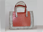Michellene in Coral Fish Scale on Leather